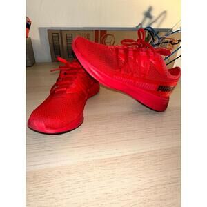 Puma Red Mesh Running Shoes – US Size 4C Youth – Lightweight Breathable Sneakers